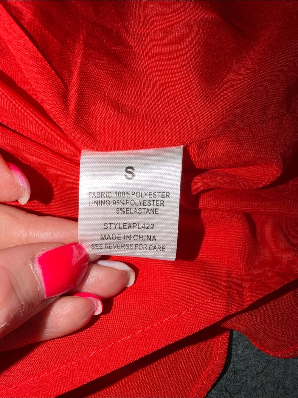 Pink Lily Red Orange Ruffle-Trim Mini Dress - Picture 6 of 6